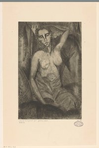 sedící žena Femme assise (původní název na objektu) od Lodewijk Schelfhout (signed by artist)