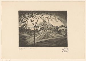 Západ slunce Coucher de soleil (původní název na objektu) od Lodewijk Schelfhout (signed by artist)