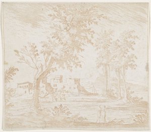 Krajina s ruinami od Lodovico Mattioli (attributed to)