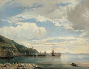In der Bucht von Neapel, c.1830 von Léon-François-Antoine Fleury