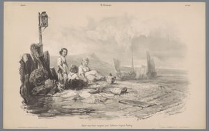 Tři děti si hrají v zátoce Zobrazení venkovského života (název série) La kampaň. Etudes varieés aux deux Pastelky (název série na objektu) od Léon Jean Baptiste Sabatier