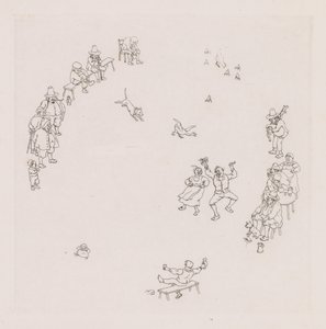 Revelers (Ribauds et Ribaudes) od Léonce Justin Alexandre Petit