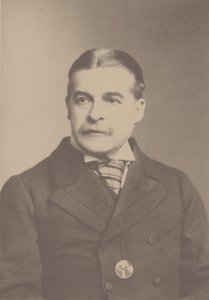 Portrét skladatele Sira Arthura Sullivana 1842-1900, 80. léta 19. století. od London . Photo studio Elliott and