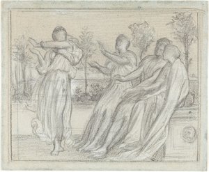 Studium na "řecký dívčí tanec" od Lord Leighton Frederic