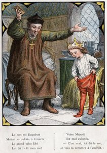 Ilustrace Lorenze Frolicha (1820-1908) k populární písni „Dobrý král Dagobert““. Edice J. Hetzel. Kolem 1880.