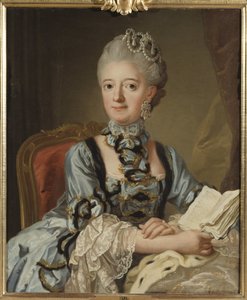 Louisa Ulrika Pruská, královna Švédska a Finska - Portrét Louisy Ulriky Pruské (1720-1782), královny Švédska, od Pascha, Lorenze, mladšího (1733-1805). Olej na plátně