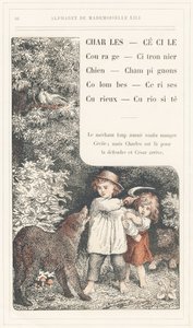 Charles, Cecile, Courage, Lemon tree, Dog, Mushrooms, Holubice, Cherries, Curious, Curiosite, strana 16 - Abeceda od Mademoiselle Lili, od L. Froelicha a od tatínka (samotného Hetzela). Bibliotheque  Magasin d