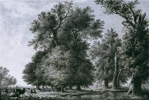 Krajina s duby od Lorenz Adolf Schönberger