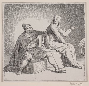 Ilustrace k „Vlak Svenda Tveskæga do Anglie a bitva u Svoldu“ od Lorenz Frølich