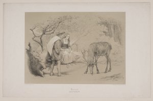 Kříž, str. 299, ilustrace k filmu Christiana Winthera „Flight of the Deer“ od Lorenz Frølich