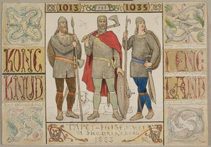 „Tapetová fríza, namalovaná pro Fredriksborg v roce 1883“