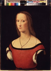 ""Portrét dámy"" (Portrét dámy) Malba Lorenza Costy (1460-1535) 1500-1506 Rozměr 57x44 cm Muzeum Ermitáž, Petrohrad (Saint-Petersburg) od Lorenzo Costa