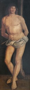 St Sebastian, pošta 1490 (tempera na plátně) od Lorenzo Costa