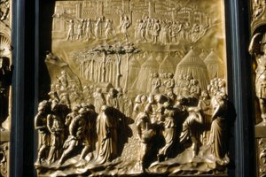 Israelité Take Jericho, detail of Baptistery Doors, Florence, Italy, c15th century od Lorenzo Ghiberti