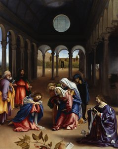 Kristovo loučení s matkou od Lorenzo Lotto