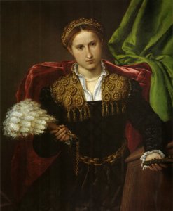 Portrét Laury da Pola, manželky Febo da Brescia. od Lorenzo Lotto