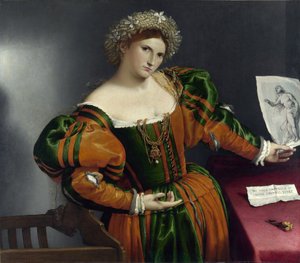 Portrét Benátčana jako Lucrezia od Lorenzo Lotto