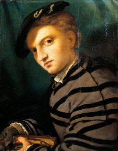Portrét mladého muže od Lorenza Lotta (1480 cca 1556), olej na panelu, cca 1526 od Lorenzo Lotto