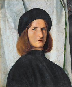 Portrét mladého muže s lampou, 1508 od Lorenzo Lotto