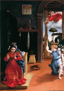 Recanati Zvěstování od Lorenzo Lotto