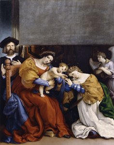 Mystická svatba svaté Kateřiny s donátorem Niccolò Bonghim, 1523. od Lorenzo Lotto