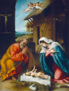 Narození Páně od Lorenzo Lotto