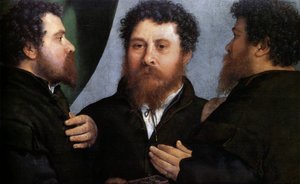 Trojitý portrét zlatníka (Bartolomeo Carpan) od Lorenzo Lotto