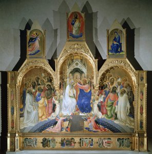 Korunovace Panny Marie - Tempera na dřevě od Lorenzo Monaco
