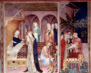 Narození svatého Jana Křtitele a obřízka (Fresco