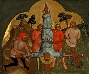 Panel Ukřižování Petra Predella, cca 1370.