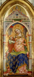Panna a dítě. Obraz od Lorenza Veneziana (14. století)