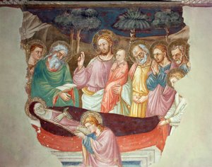 Usnutí nebo smrt Panny Marie (freska od Lorenzo di Bicci