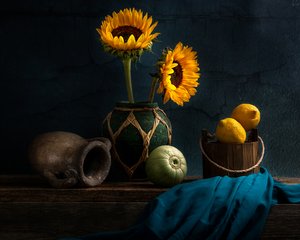 Venkovské slunečnice a citrony od Louie Luo