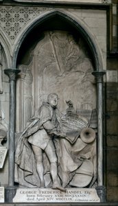 Hrob Georga Friedricha Haendela (mramor) od Louis-Francois (1702-62) Roubillac
