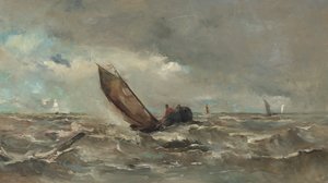 Nizozemsky: Loď v bouři od Louis Artan