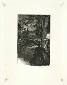 Boulevard Montmartre, Večer, patnáctá deska od Le Long de la Seine et des Boulevards od Louis Auguste Lepère