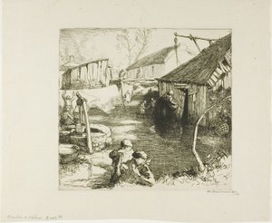 Rybářská čtvrť od Louis Auguste Lepère