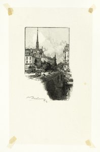 Pont Saint-Michel, dvanáctá deska z knihy Le Long de la Seine et des Boulevards