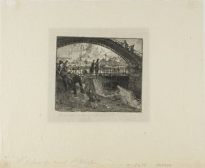 Zdymadlo kanálu Saint-Martin od Louis Auguste Lepère