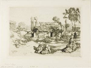 Hnízdo chudých od Louis Auguste Lepère