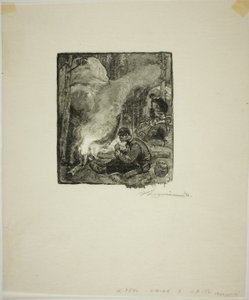 Dřevorubecké jídlo od Louis Auguste Lepère