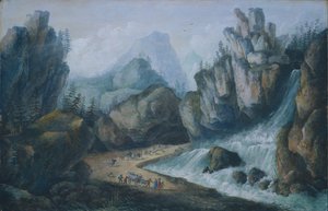Torrent a vodopád v Alpách od Louis Bélanger