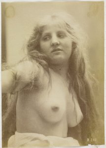Studie modelky ženského aktu, poprsí při pohledu zepředu od Louis Bonnard