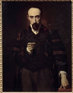 Portrét Achille Deveria (1800-1857), malíř a rytec. Obraz Louis Boulanger (1806-1867) od Louis Boulanger