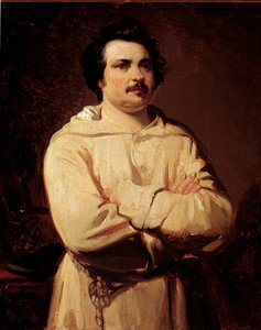 Portrét francouzského spisovatele Honore de Balzaca od Louis Boulanger