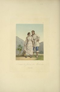 Kostýmy indiánů z Mechoacanu, ilustrace z „Pohledy na Kordillery a památníky domorodých národů Ameriky“ od Alexandra von Humboldta a Aime Bonpland