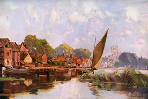 Na řece v Beccles, Suffolk, 1924-1926.