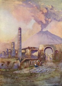 Pompeje, Vesuv v dálce