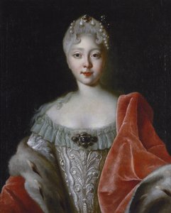Elisabeth Ire (imperatrice de Russie) - Portrét velkovévodkyně Elisabeth Petrovna (1709-1761) par Caravaque, Louis (1684-1754). Olej na plátně, rozměr: 78x63, konec 20. let 18. století, Státní Ermitáž, Petrohrad