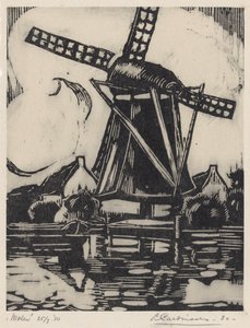 Molen (původní název na objektu) od Louis Cardinaals (signed by artist)